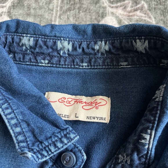 Y2K Ed Hardy Button Up - Picture 4 of 4